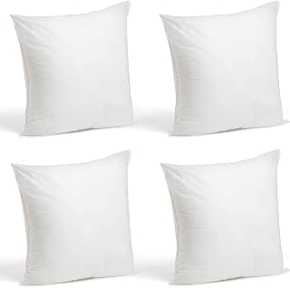 NIGHTZONE 18” x 18” Cushion Inner Pads Square Insert Fillers- Pack of 4 (45 x 45 cm) Anti-Allergy Cushion Stuffer Inserts