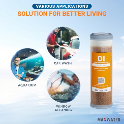 Image of Refillable Mixed Bed DI Resin Filter Cartridge Fits most wide style 3 inch openings standard 10 inch size WH Filter Housings and Systems