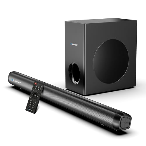 Image of Blaupunkt SBW Chicago 50 2.1 CH Soundbar with Wired Subwoofeer I 160W RMS I HDMI-ARC I Bluetooth I AUX I USB I Remote Control with Equalizer
