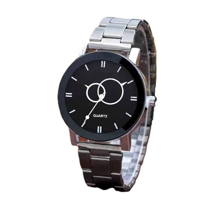 Prism Glass Designer Watch Analog Watch - for Men Stylish Diamond Crystal Glass Black Color Metal Belt Stylish and attaractive Fashion Wrist Watch Men Boy Watch Analog Watch - for Men