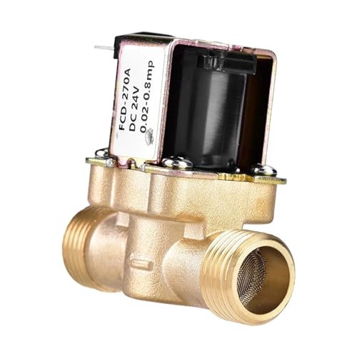Vanne électrique eau G1/2 24V anti fuite solénoïde en laiton normalement fermé - 5