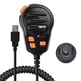 HYSHIKRA USB-A Microphone, Mic PTT and Four Programmable Key for American Truck Simulator, PC, Laptop, PC Game w/Microphone Holder and Programming Software (with Speaker Version)