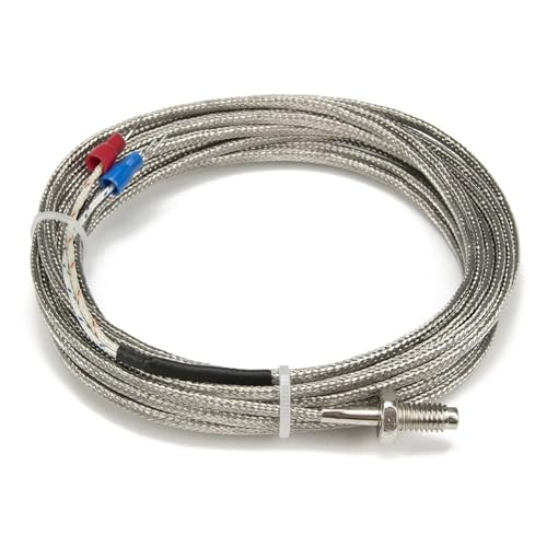 Termopar K tornillo M8 sensor temperatura metal cable 5 metros 2