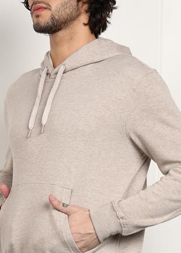 Image of Alan Jones Clothing Men's Solid Hooded Sweatshirt | Drawstring Hood, Kangaroo Pocket, Ribbed Hem | Regular Fit | Sizes S-5XL | Multiple Colors