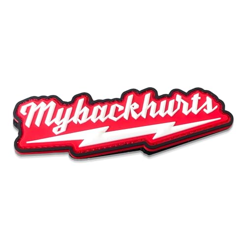 My Back Hurts PVC Patch - Funny Meme Patches, Military Tactical Morale Patch with Hook and Loop Fastener, Cute Patches for Backpacks, Military Uniforms, Jeans, Jackets, Vests, Hats & More