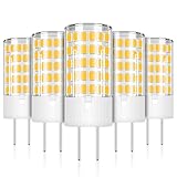 TZHILAN GY6.35 LED Lampe 12V, ersatz für GY6.35 Halogen 40W 50W, 3000k Warmweiß Bipin Stiftsockellampe, 4W Stromsparer Niedervolt Kleinbirne G6.35, Nicht dimmbar, 5er Pack