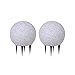 Produktbild SellTec Kugelleuchte aussen 2er Set Gartenlampe Ø20cm, Stein-Optik | Außenleuchte spritzwassergeschützt | Gartenleuchte, E27-Fassung | Kugellampe mit Erdspieß