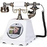 RetroVox Video & Audio Guest Book Wedding Phone Guestbook Creative Easy to Use & Fun Engagements Anniversaries Baby Showers Graduation (A White)