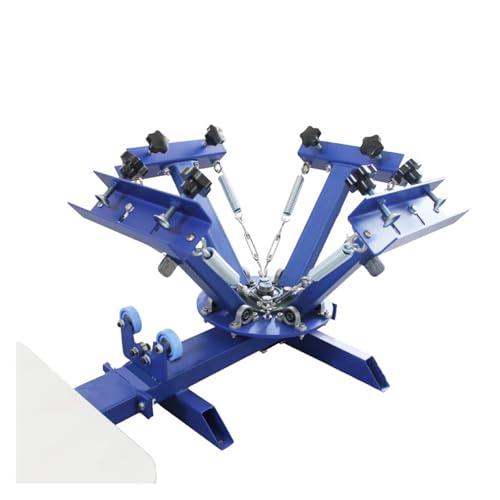 Image of Silk Screen Printing Machine 4 Color 40x50CM T-Shirt Press for DIY Projects - Carousel Design for Easy Use and Versatility