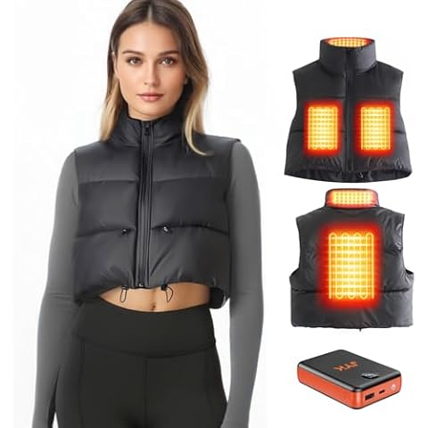 JYK Women's Heated Vest with Battery, Lightweight Heating Vest, Womens heated Coat Cover