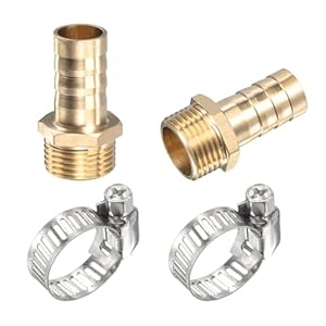 Sourcing Map Messing Schlauchtülle 12mm G3/8, 2 Stück