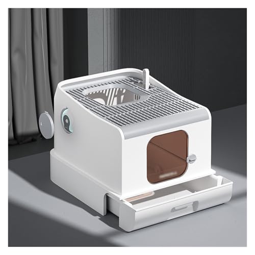 Arenero para gatos cerrado con bandeja extra grande miniatura 1