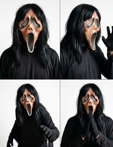 Image of BookMyCostume Scary Face Mask Collection | Horror Ghost, Skeleton, Devil & Dracula Vampire, Bearded Horror | Spooky Mask for Halloween & Theme Parties | Adults