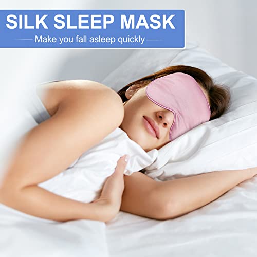 12 Pieces Sleep Silk Mask Soft Eye Mask Adjustable Strap Blindfold Eyeshade Smooth Sleeping Mask Comfortable Sleep Eye Cover With Bag For Sleep, 6 Colors #TOP4