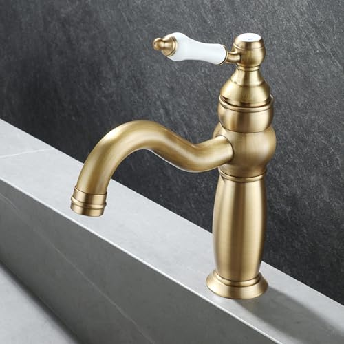 Grifo de lavabo vintage LWX de rotación libre para renovar el baño de su casa de campo