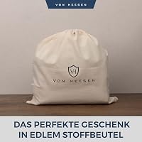 VON HESSEN Laptoptasche aus echtem Nappa-Leder bis 16 Zoll - Aktentasche Herren & Damen - Luxuriöse Echtleder Arbeitstasche für Büro & Alltag - Laptop Hülle in Taupe – Ansicht 7