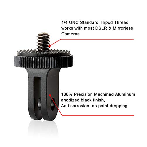Tripod Mount For Gopro Tripod Adapter 1/4-20 Camera Mount Adapter Mount Tripod Fits Gopro Hero Sony Xiaomi Yi Sjcam Action Cameras And Other Standard 1/4 Accessories #TOP1