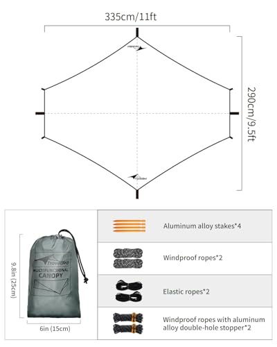 Bâche hamac imperméable avec portes : protection UV et abri ultra léger