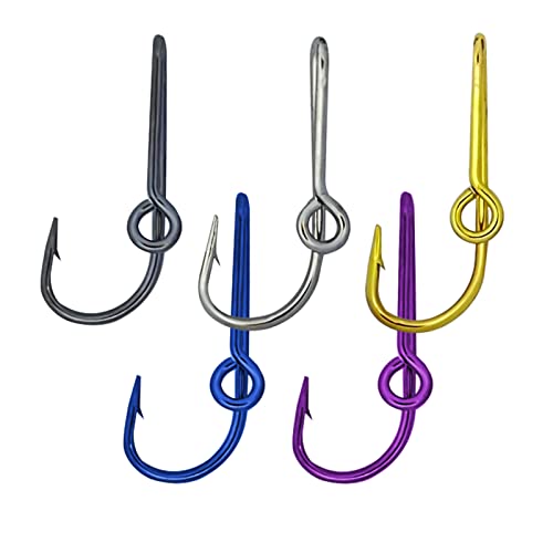 DHATMYC 5PCS Fish Hook Hat Clip Gold Hats Pins Decal Fish Hooks for Cap Hat Tie Clasp Money Clip