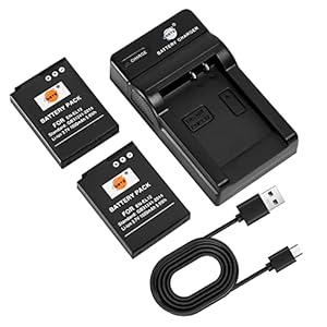 DSTE EN-EL12 ENEL12 Lot de 2 Batteries et Chargeur compatibles avec Nikon Coolpix P300 P310 P330 P340 S31 S70 S610 S620 S630 S640 S800C