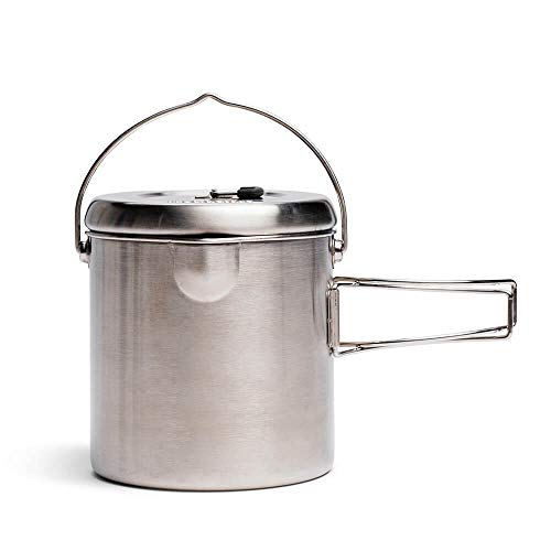 Buy 1 get 1 Solo Stove Pot 1800 Stainless Steel Companion Pot great Cookware for Backpacking Camping Survival Backpacking Kitchen and Cooking simple Equipment Set and Accessories for Hiking Campfires and Adventure