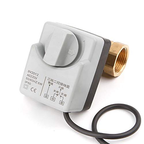 Válvula de bola motorizada DN15 AC220V de latón 2 vías 3 cables para agua 3