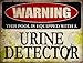 Pool Equipped Urine Detector Novelty Mini Metal Parking Sign PM-1780