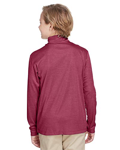 Team 365 Youth Zone Sonic Heather Performance Quarter-Zip M SP MAROON HTHR3