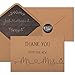 100 biglietti di ringraziamento per matrimonio con buste e adesivi | Bulk Mr and Mrs Thank You Notes | rustici vuoti 10,2 x 15,2 cm Thank You From the New Mr & Mrs