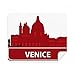 Venice Italy Red Landmark Pattern Cleaning Cloth Screen Cleaner 2pcs Suede Fabric