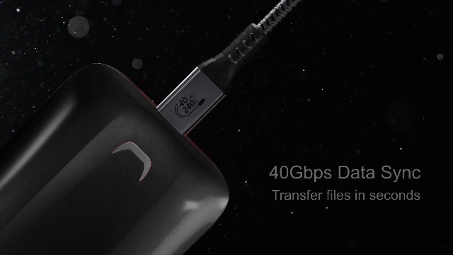 Image of XAOSUN USB 4 Cable for Thunderbolt 4, Right Angle 90 Degree, 240W USB C to USB C with 40Gbps Data, 8K@60Hz Display, 2ft / 0.6m for Thunderbolt MacBook Docks eGPU Hub