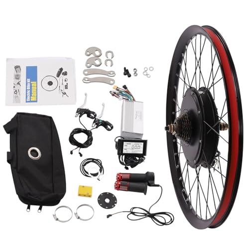 DRFGHK Kit de conversión de Bicicleta eléctrica de 29', Motor Trasero de 72 V y 2000 W con Pantalla multifunción, Kit de Motor de buje para Bicicleta eléctrica