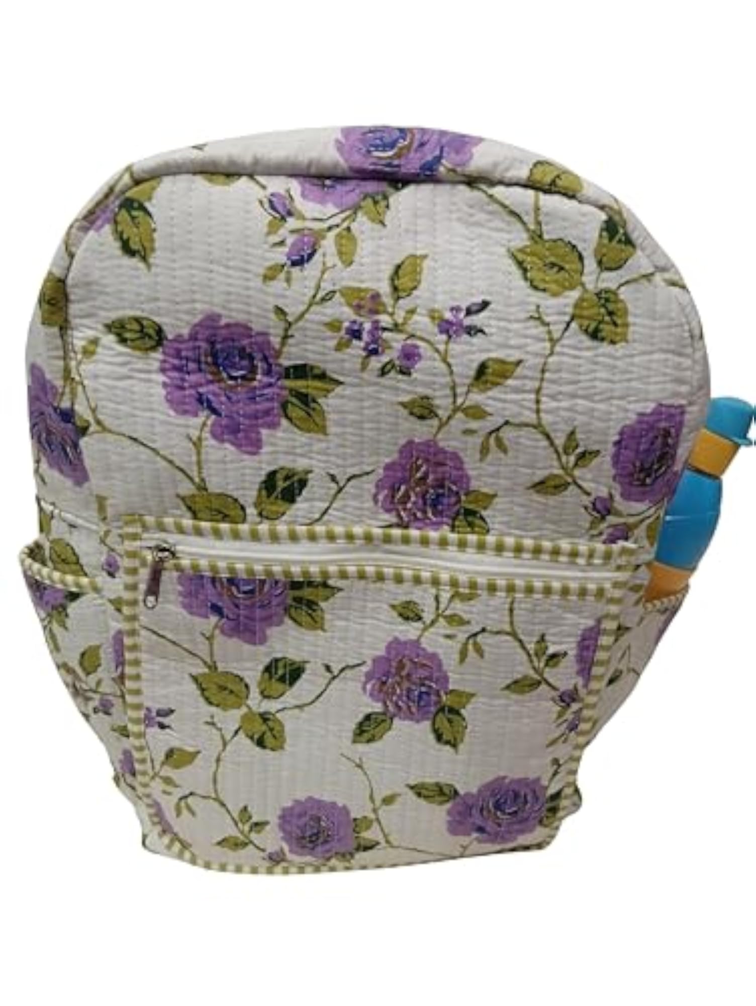 Cotton Quilted Unisex Floral Printed Backpack