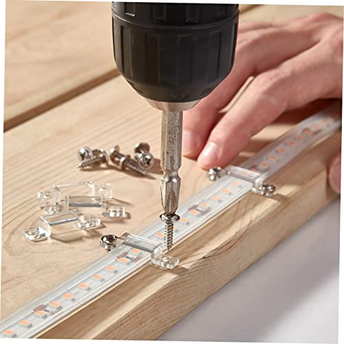 Clips de montaje para tira LED silicona 100 pcs miniatura 7