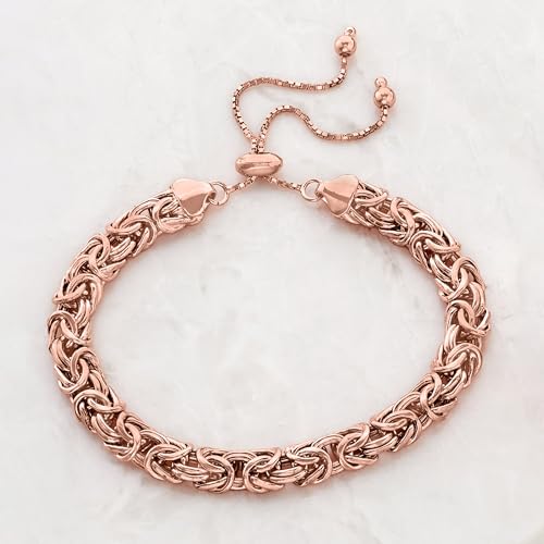 Ross-Simons 18kt Rose Gold Over Sterling Byzantine Bolo Bracelet4