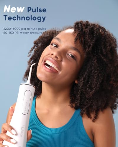 MySmile LP211 Cordless Advanced Water Flossers for Teeth, 5 Cleaning Modes Rechargeable Power Dental Flosser 8 Replacement Jet Tips IPX 7 Waterproof Dental Irrigador with Portable Travel Storage Pouch - Thumbnail 2