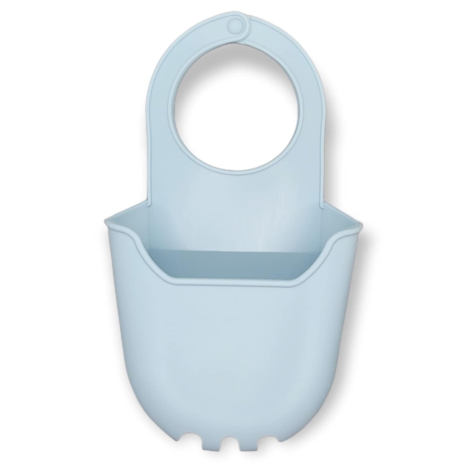 Handy Housewares Hanging Silicone Sink Caddy - for Kitchen or Bath Hangs from Faucet Helps Dry Sponges Loofahs