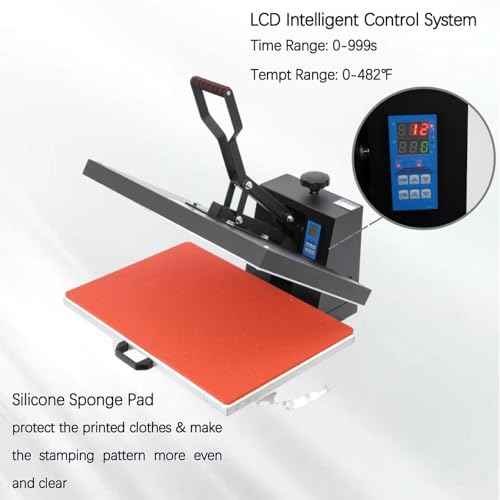 Prensa térmica profesional 16" x 24" para prendas miniatura 5