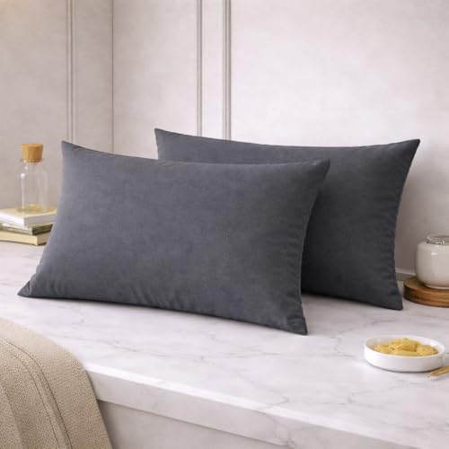 Image of THE HOME STYLE Solid Plain Cotton Feel Fitted Bedsheet (72x78 inches) with Reversible Comforter (90x100 inches) | King Size | 2 Pillow Covers | 300 TC | 4-Piece Bedding Set (Ash Grey)