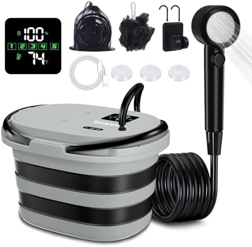Spopal Ducha Portatil Camping, 13000mAh Ducha Eléctrica y 20L Cub...