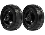 6'x2' Caster Wheel Assembly,6'x2' Front and Rear Caster Wheel for Q700 M Power Wheelchair and Q700-UP M Standing Wheelchair Replacement Wheels Parts,Polyurethane Solid Tires,W/Bearings,Black,1Pr.