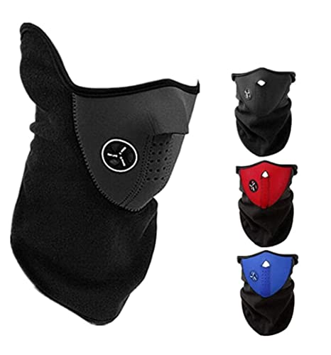 CHZZMS 3PCS Ski Face Mask Winter Outdoor Windproof Anti Cold Sports Mask Fit Motorcycles, Bicycle, Skiing, Running,Mountain Climbing