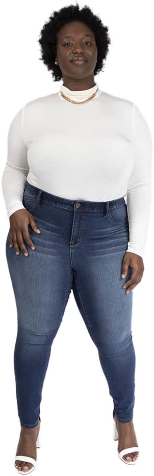 1822 Denim Women's Plus-Size 28" Contour High-Rise Ankly Skinny Jeans