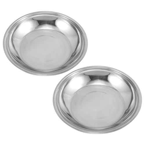 SOLUSTRE 2pcs Accurate Weighing Plate Steel Scale Pan for Mechanical Dial Scales Balance Pan for Industrial Lab Kitchen