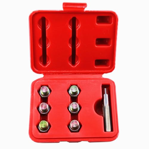 BestsQ Kit de reparación de rosca de tapón de drenaje de aceite, herramienta de reenhebrado M13 x 1,25 mm