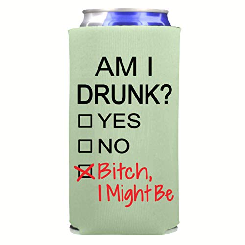 Capital City Commerce AM_DRNK_MIGHT_BE_MINT Funny Slim Can Cooler cover