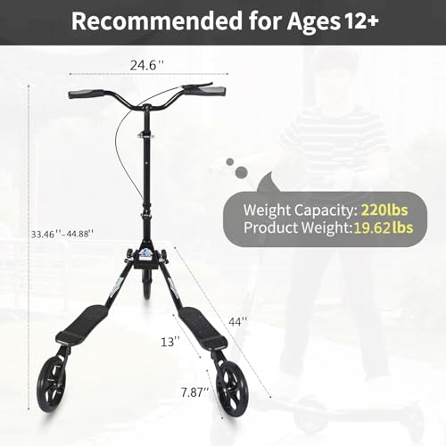 AODI 3 Wheel Foldable Swing Scooter