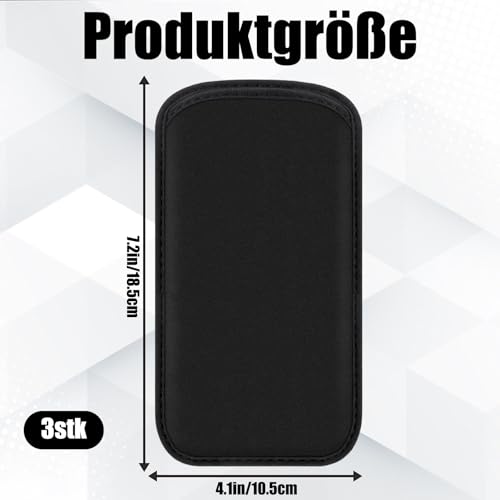 3 Stück Handy Tasche Universal, Handytasche Leichte Weiche Handysocke aus Neopren, Stoßfeste Handy Socke, Praktische Smartphone Tasche für Outdoor Sport und Freizeit, Kompatibel mit iPhone 13 14 15 16