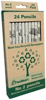 Recycled Newspaper Pencils - Set of 24 by Tree Smart