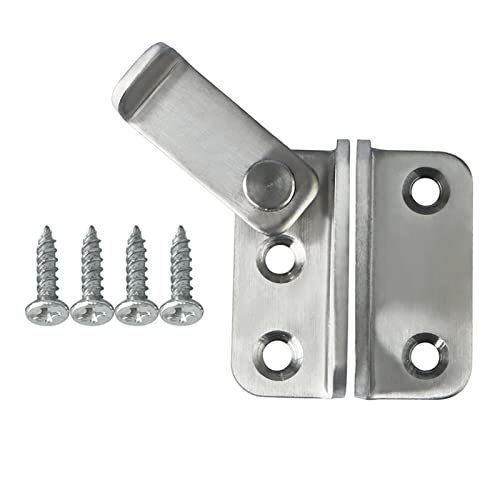 Cerradura de puerta con perno deslizante AMAZWI de acero inoxidable negro para máxima seguridad 5